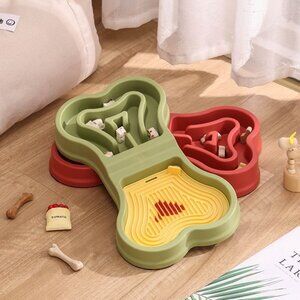 Pet Slow Feeder Bowl, Silicone Licking Mat, Anti-Slip & Anti-Tip